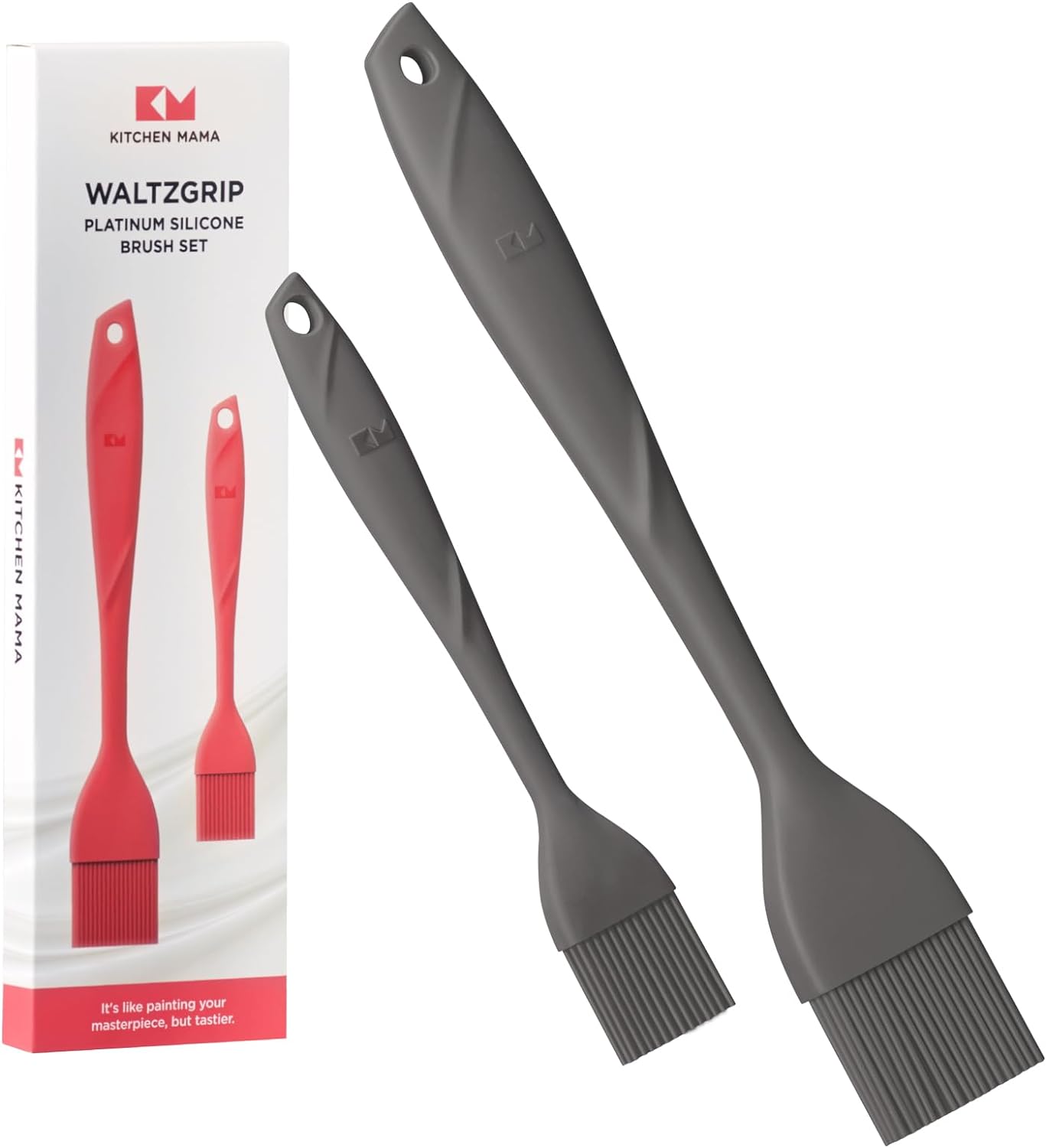 Set of 2 Heat-Resistant Silicone Brushes for Cooking & Baking