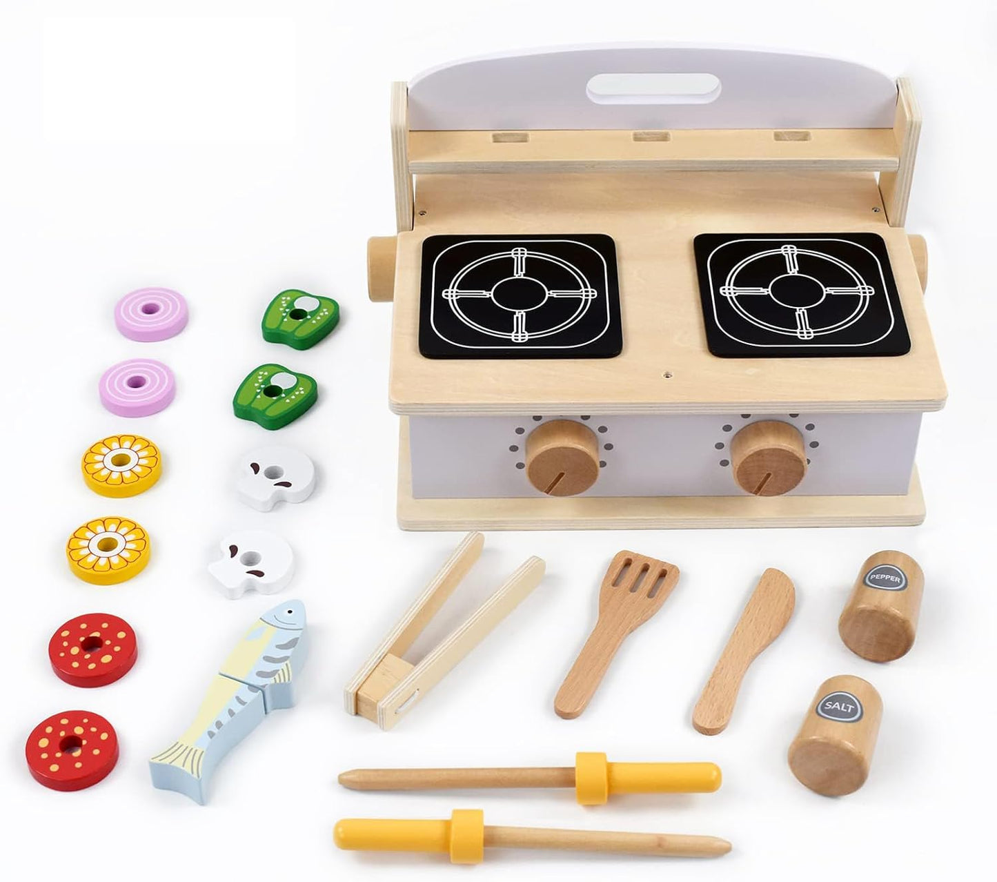 Portable 2-in-1 Kid's BBQ Grill Set - Fun Cooking Toy