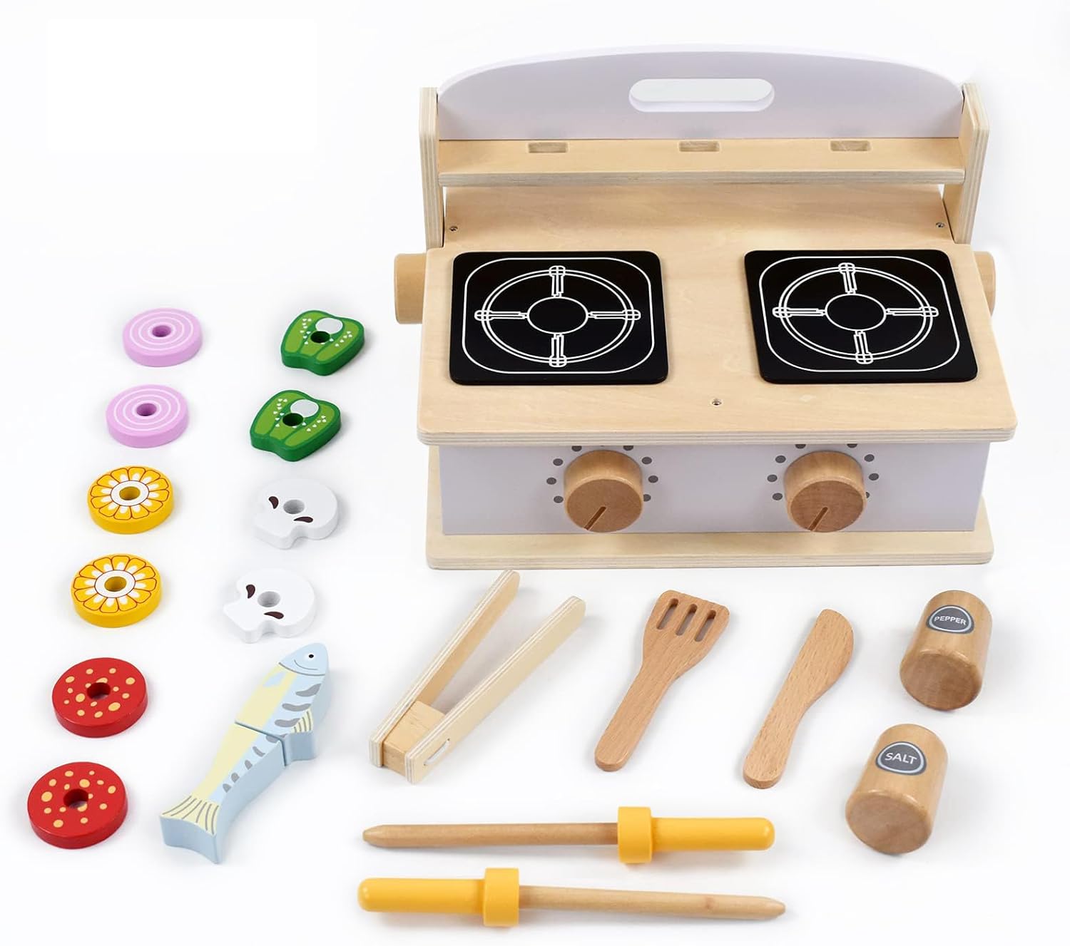 Portable 2-in-1 Kid's BBQ Grill Set - Fun Cooking Toy