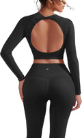 SUUKSESS Women 2 Piece Open Back Seamless Workout Set - Sculpting