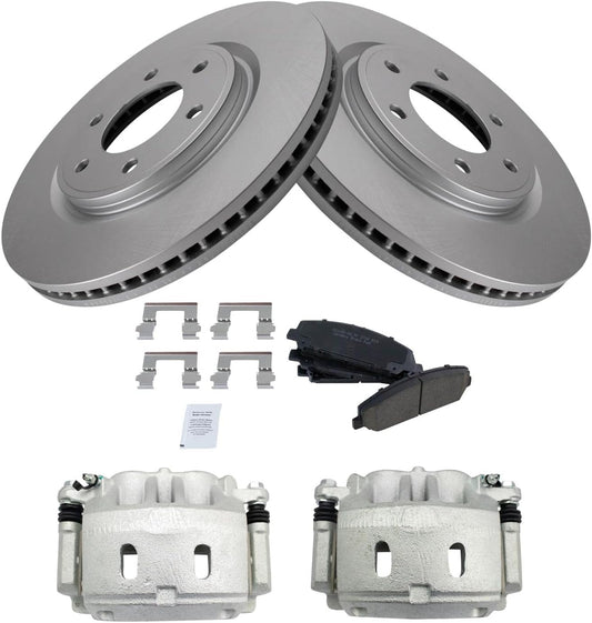 TRQ Front Brake Pad & Rotor Kit for INFINITI QX56 & Nissan