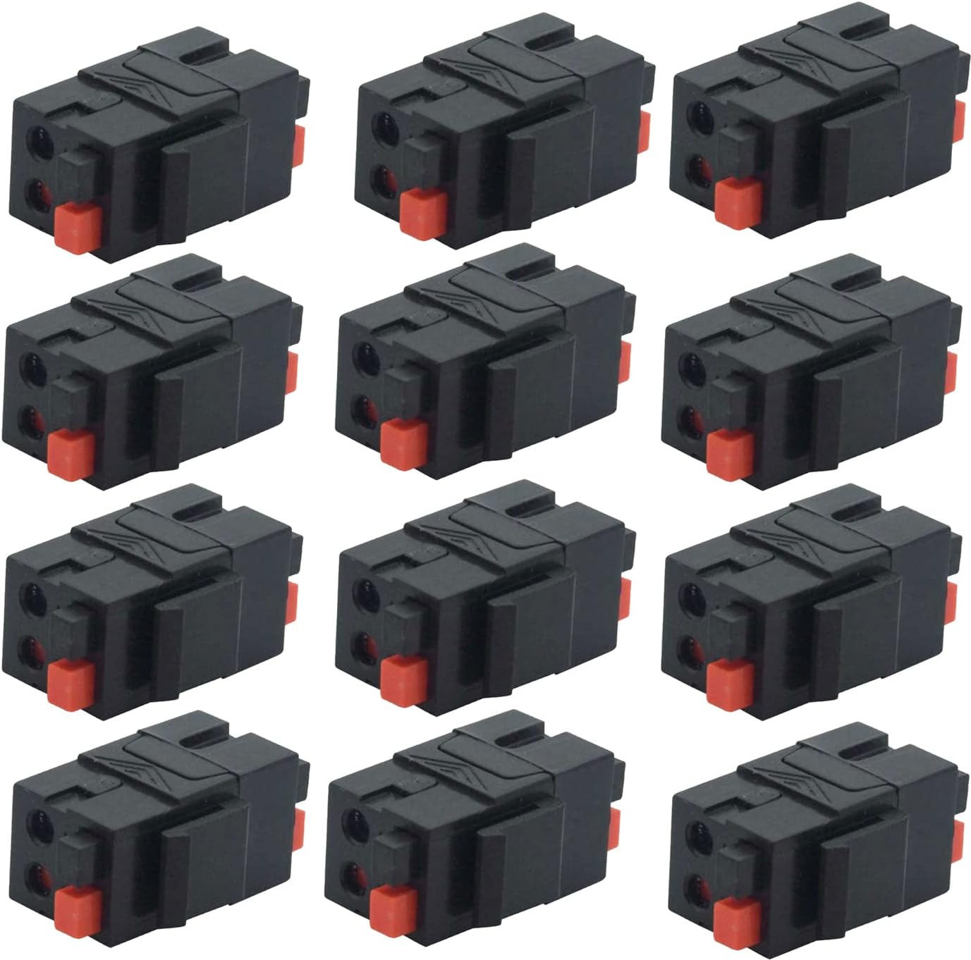 Speaker Keystone Jack for Home Theater Wall Plates - 12-Pack