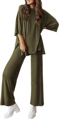 Two Piece Summer Lounge Set for Women - Comfortable Travel Outfit Both