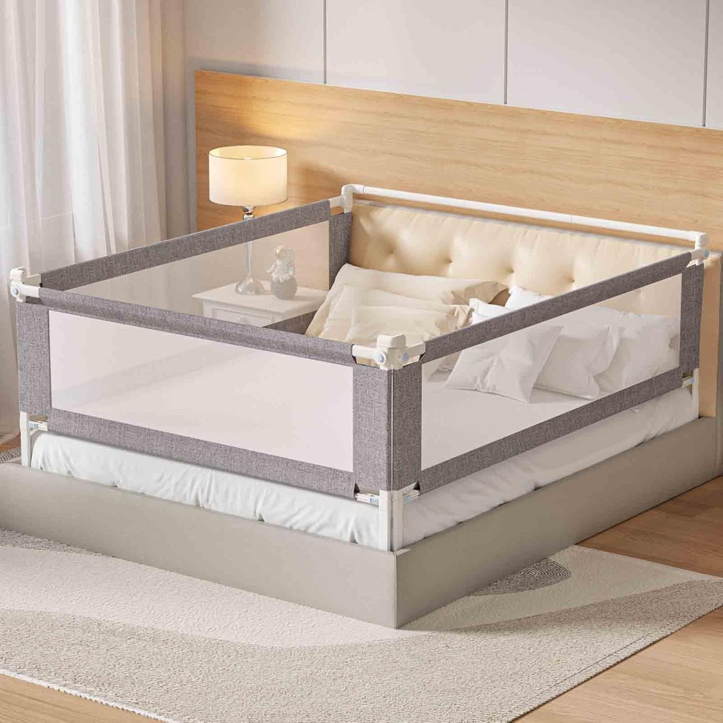 3-Piece Twin Size Bed Rail for Toddlers - Adjustable Safety Guard