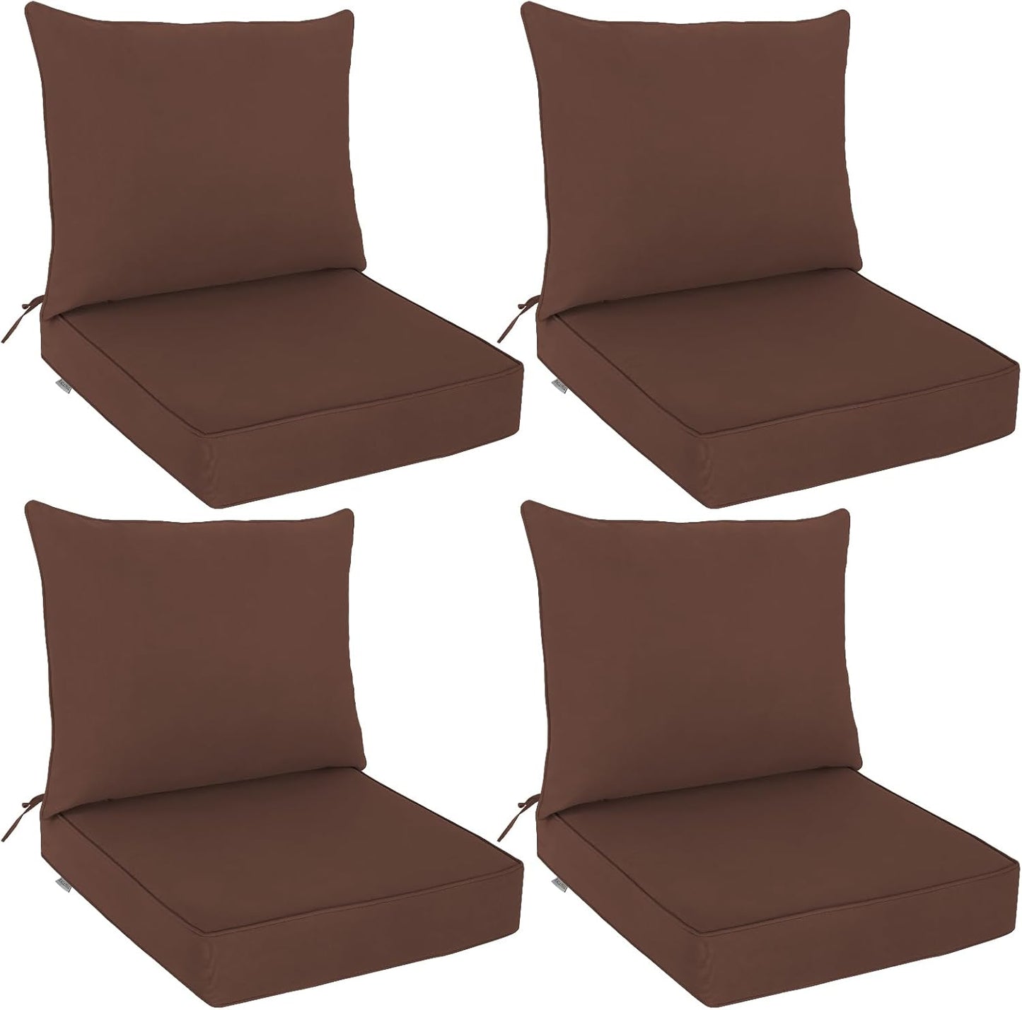 EAGLE PEAK Outdoor Deep Seat Patio Cushion Set for Comfort