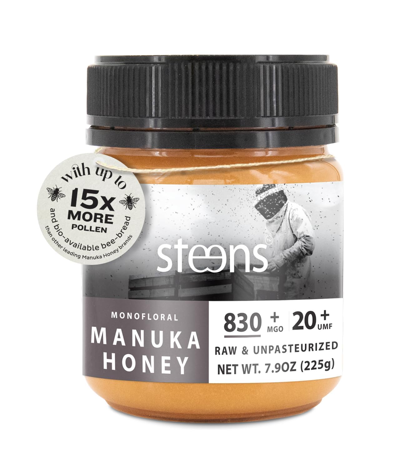 Steens Manuka Honey MGO 830+ Pure Raw 100% Certified UMF 20