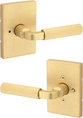 Kwikset Mirada Reeded Interior Privacy Door Handle with Lock