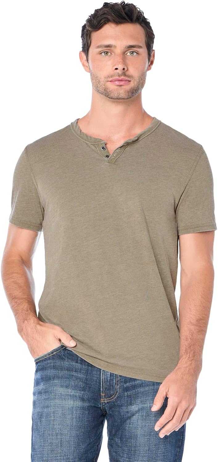 Lucky Brand Mens Venice Burnout Notch Neck Tee Shirt Review