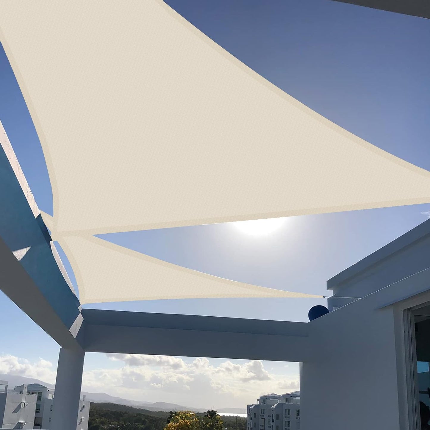 SUNNY GUARD Triangle Sun Shade Sail for Outdoor Spaces