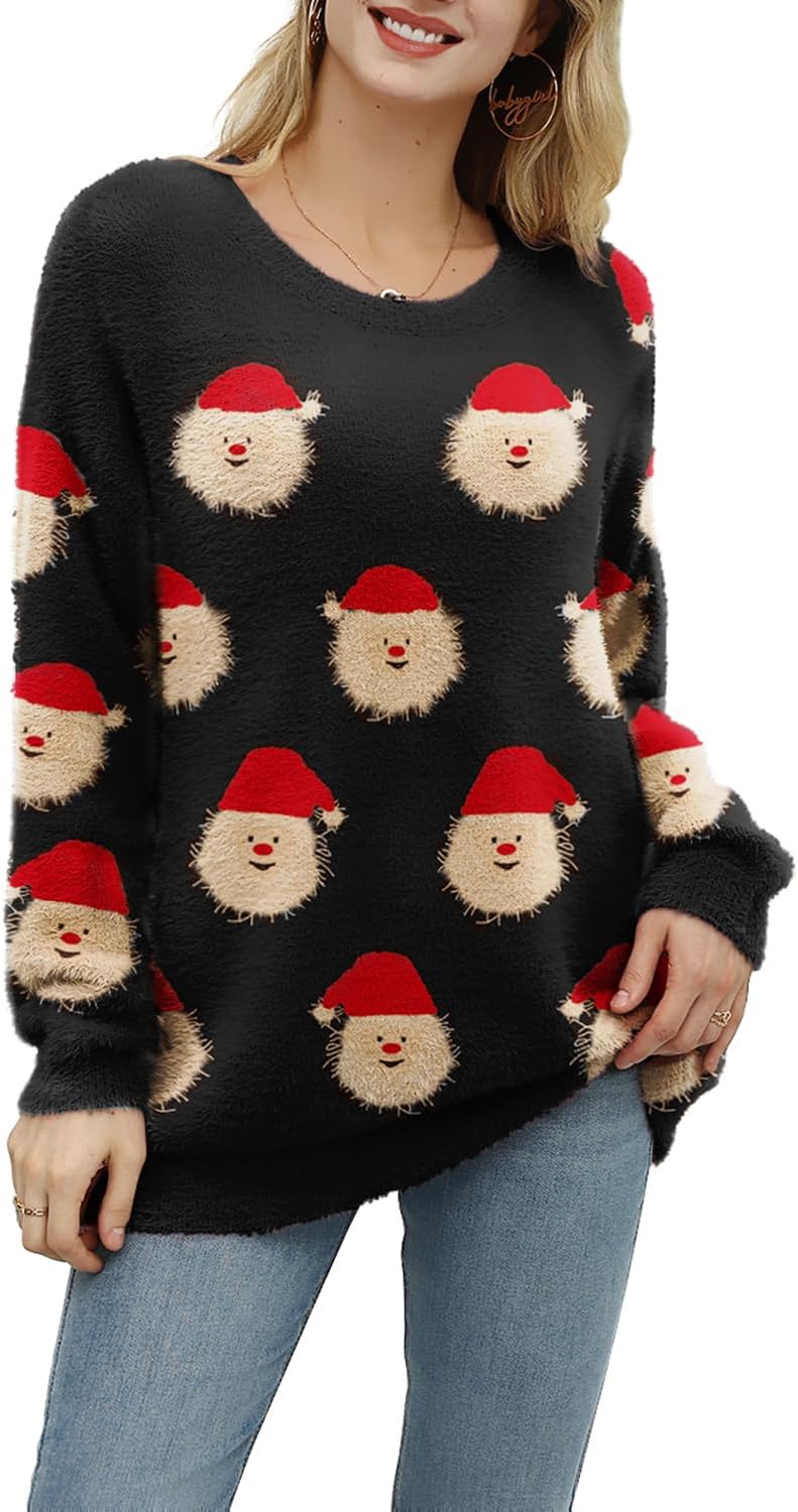 YESNO Women Ugly Christmas Sweater for Festive Comfort and Style