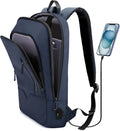 hk Slim Backpack with USB Charger for Men - Lightweight Travel