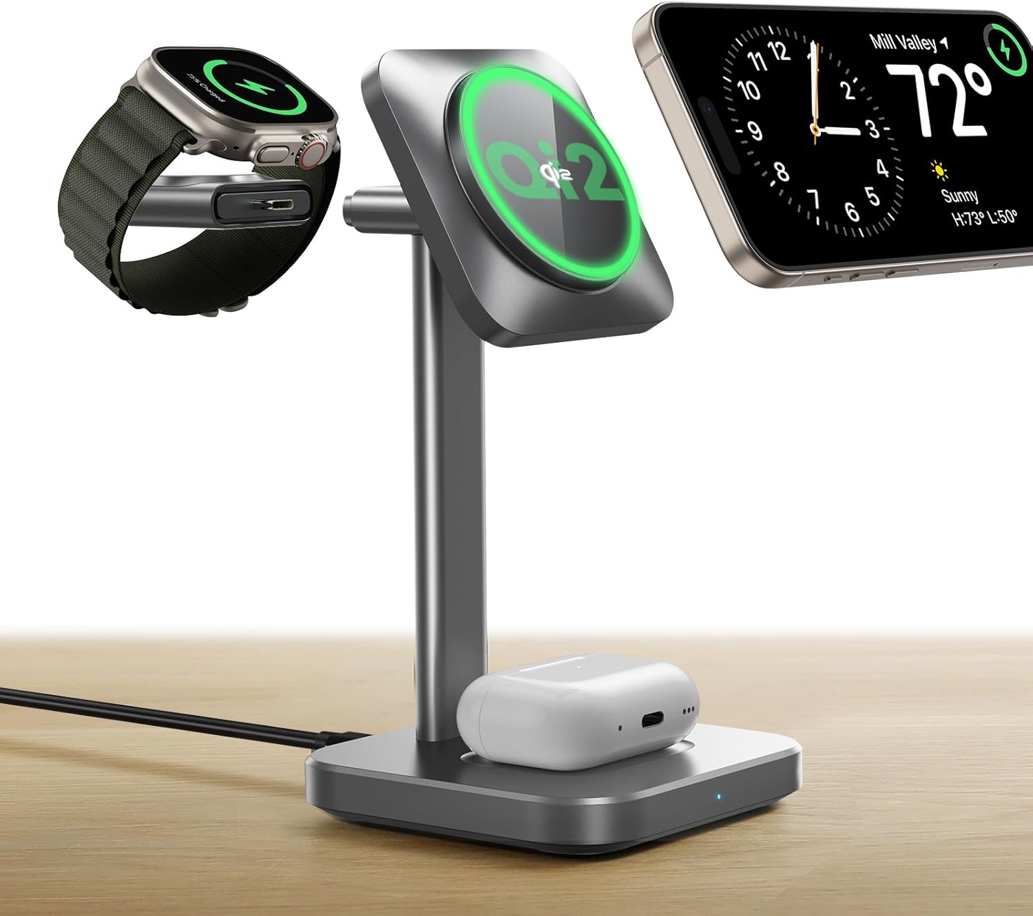 ESR Qi2 3 in 1 Wireless Charging Station for Apple Devices