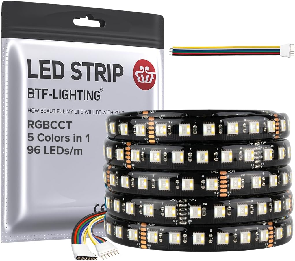 BTF-LIGHTING RGBCCT LED Tape Lights for Home Decoration
