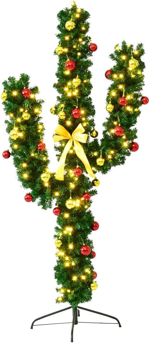 Goplus 5 FT Pre-Lit Artificial Cactus Christmas Tree Review