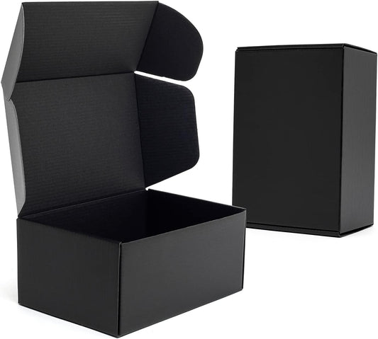 9x6x4 Black Shipping Boxes for Small Business Packaging Needs
