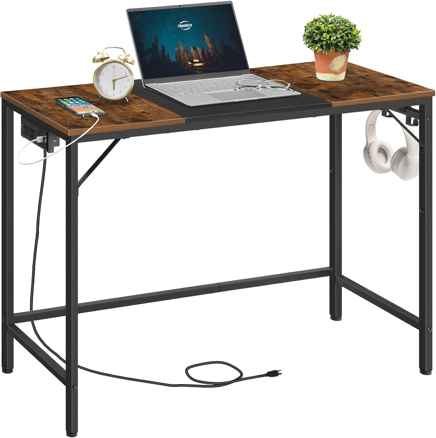 Sturdy Hoobro Home Desk with Power Outlet
