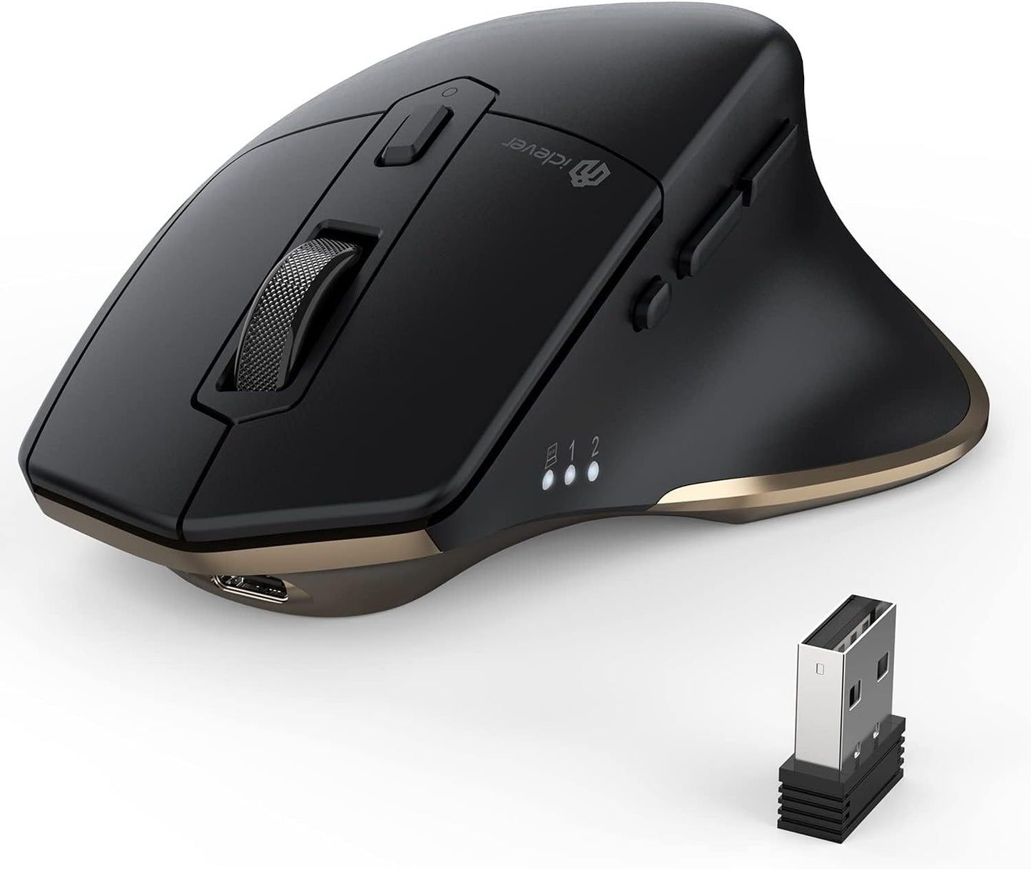 iClever Rechargeable Wireless Mouse - 5 Adjustable DPI