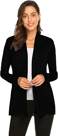 Newchoice Womens Casual Lightweight Long Sleeve Cardigan for Fall