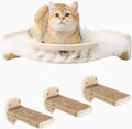 Cat Wall Shelves - 3 Step Scratch Post & Hammock Bed for Indoor Cats