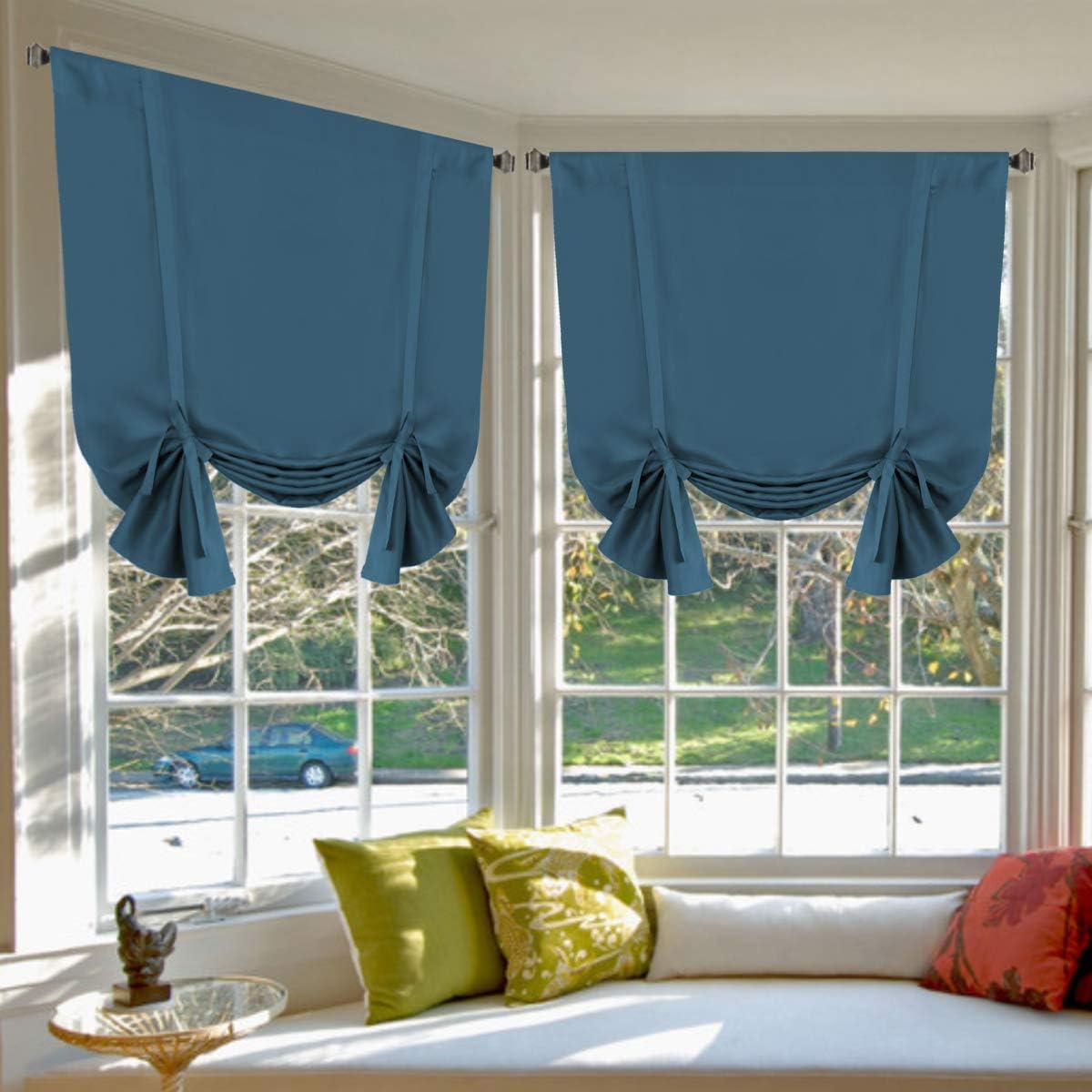H.VERSAILTEX Balloon Shade Blackout Curtain for Bathroom Use