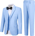 Boy Suits 5 Pieces Formal Suit Set with Adjustable Waist - Stylish Fit