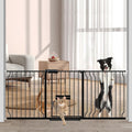 Extra Wide Dog Gates for Doorways 62.2ft-71.65ft with Cat Door