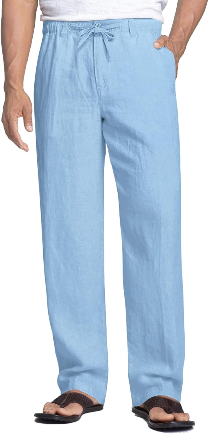 COOFANDY Men's Casual Linen Pants for Summer Comfort and Style