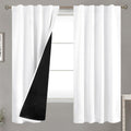 Pure White 100% Blackout Curtains 63 in - Thermal Insulated Panels