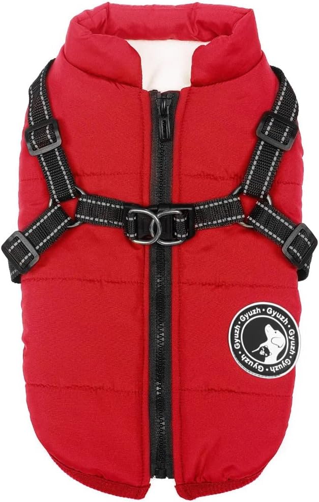 Gyuzh Dog Coat with Harness for Small Medium Large Dogs