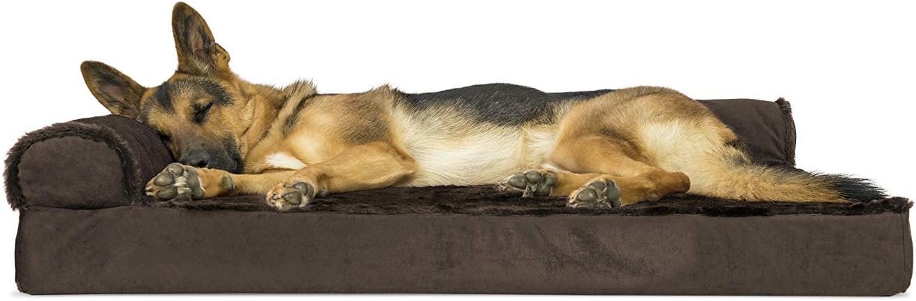 Furhaven Orthopedic Dog Bed for Large Dogs with Removable Bolsters