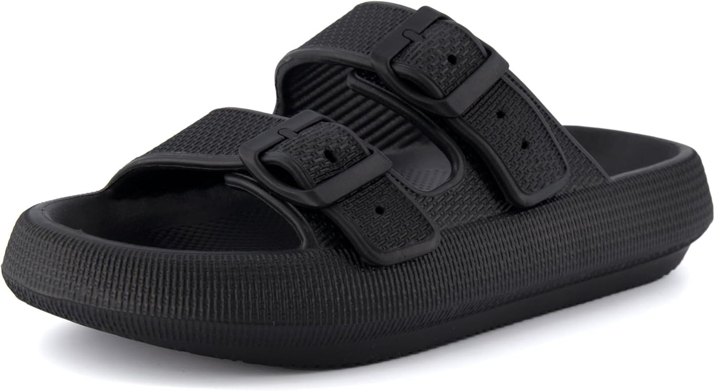 CUSHIONAIRE Women's Fame Recovery Cloud Slide for Comfort