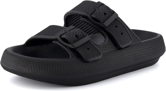 CUSHIONAIRE Women's Fame Recovery Cloud Slide for Comfort