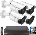 90ft Super Night Vision Wired Security Camera System - Clear Day/Night