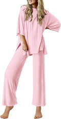 Ekouaer Lounge Sets for Women Short Sleeve Tops and Long (Style 4CWR)