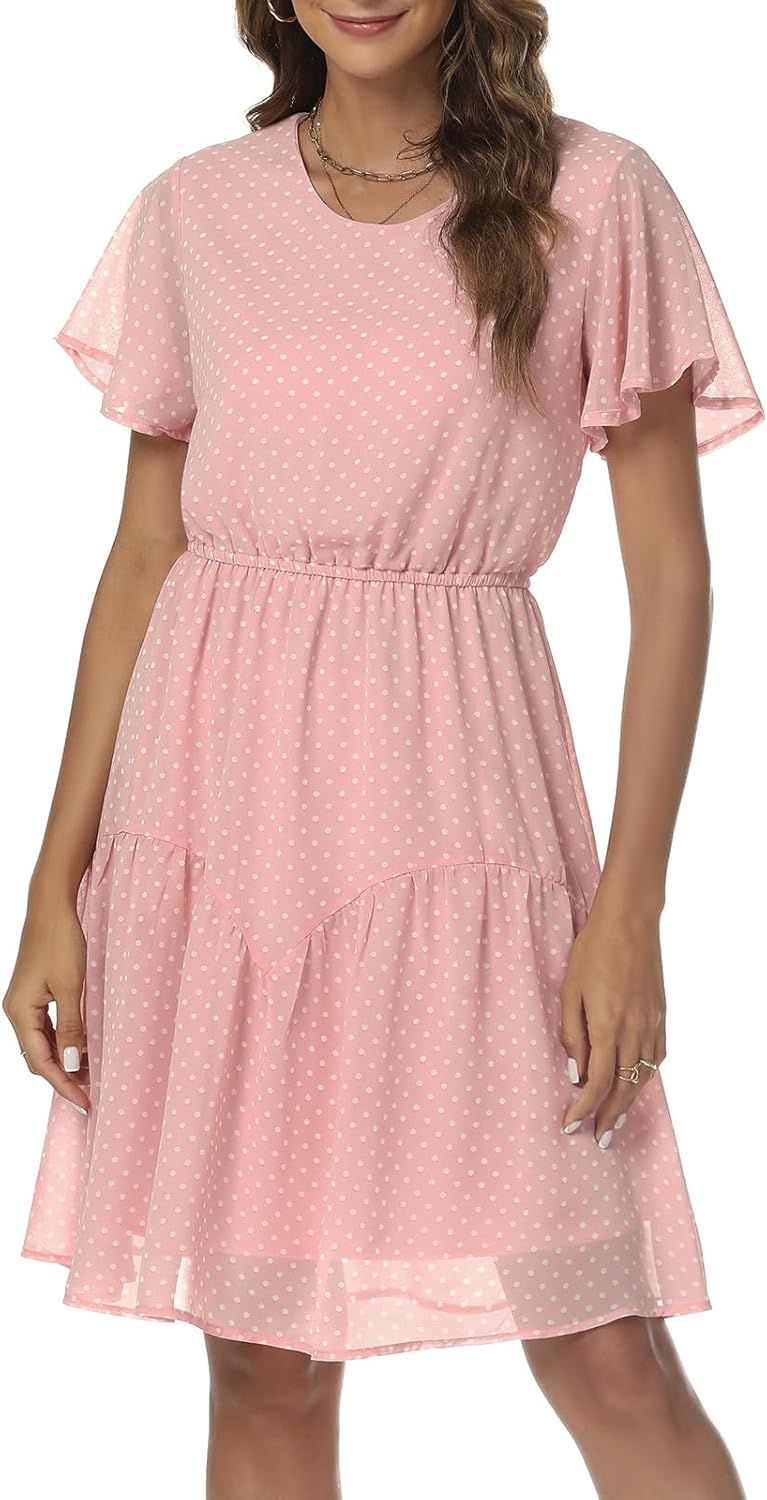 Manydress Women's Chiffon Floral Dress for Summer Fun and Style