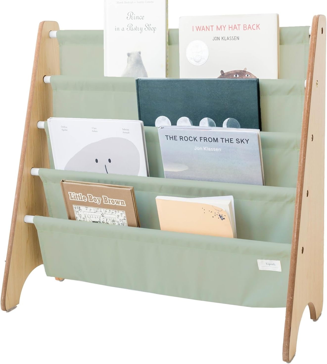 3 Sprouts Recycled Fabric Kids Bookshelf for Playroom & Nursery
