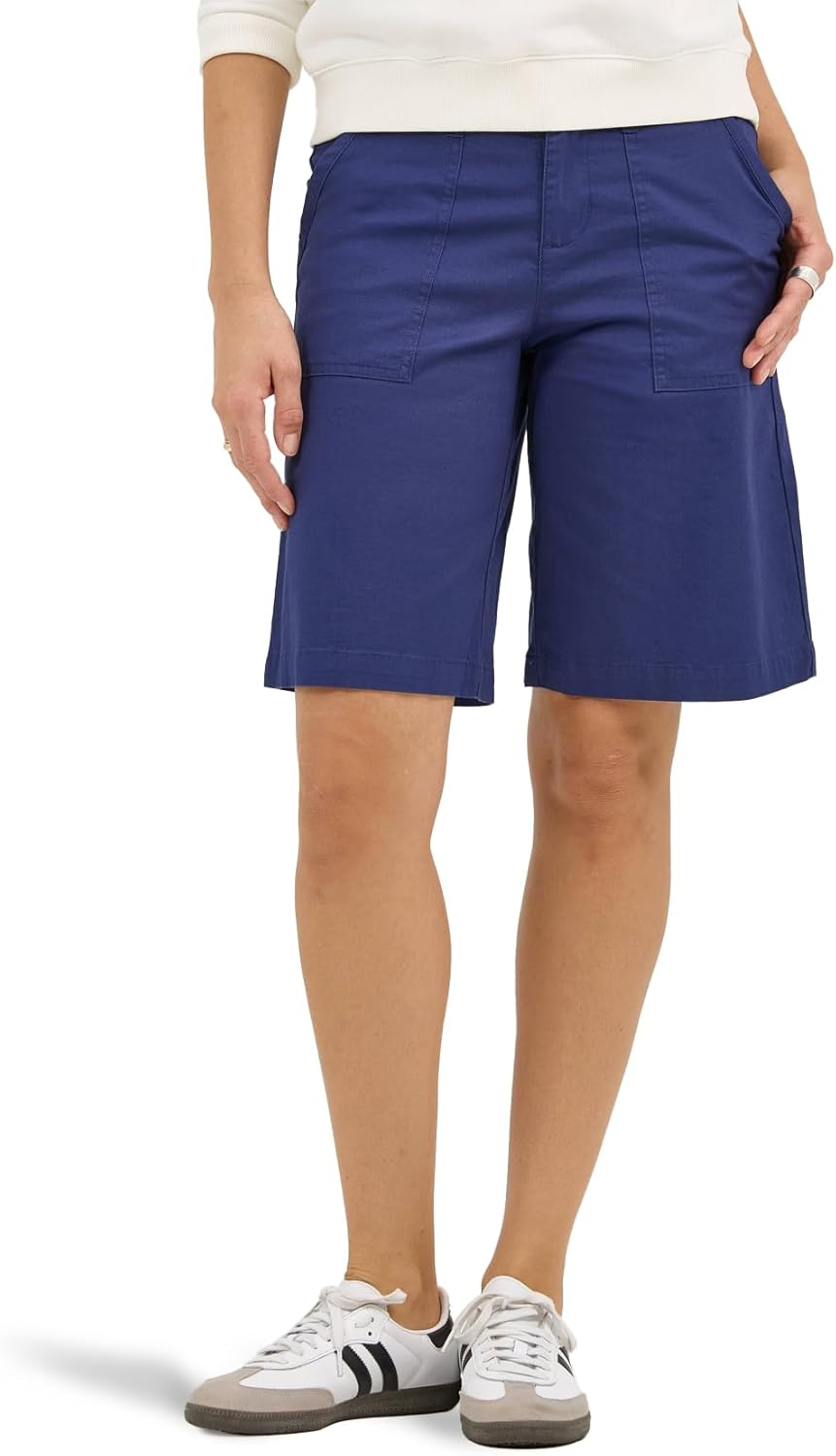 Lee Women's Ultra Lux Comfort Flex-to-Go Utility Bermuda Shorts