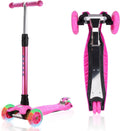 3 Wheel Scooter for Kids Ages 3-12 with Light Up Wheels and Adjustable