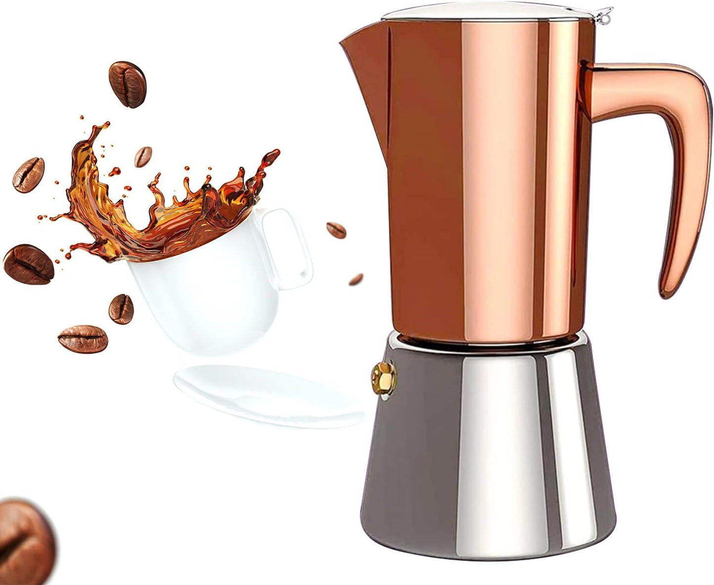 Collgene Induction Moka Pot: Rich Espresso Anywhere!
