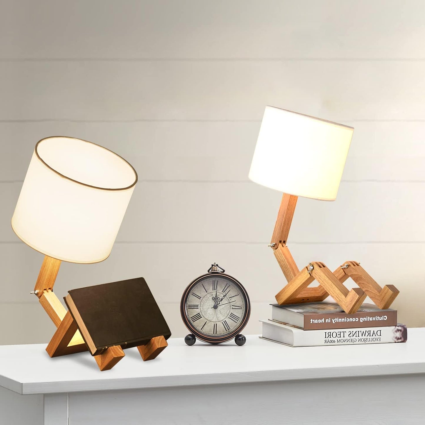 ELINKUME Robot Desk Lamp Set of 2 for Creative Lighting