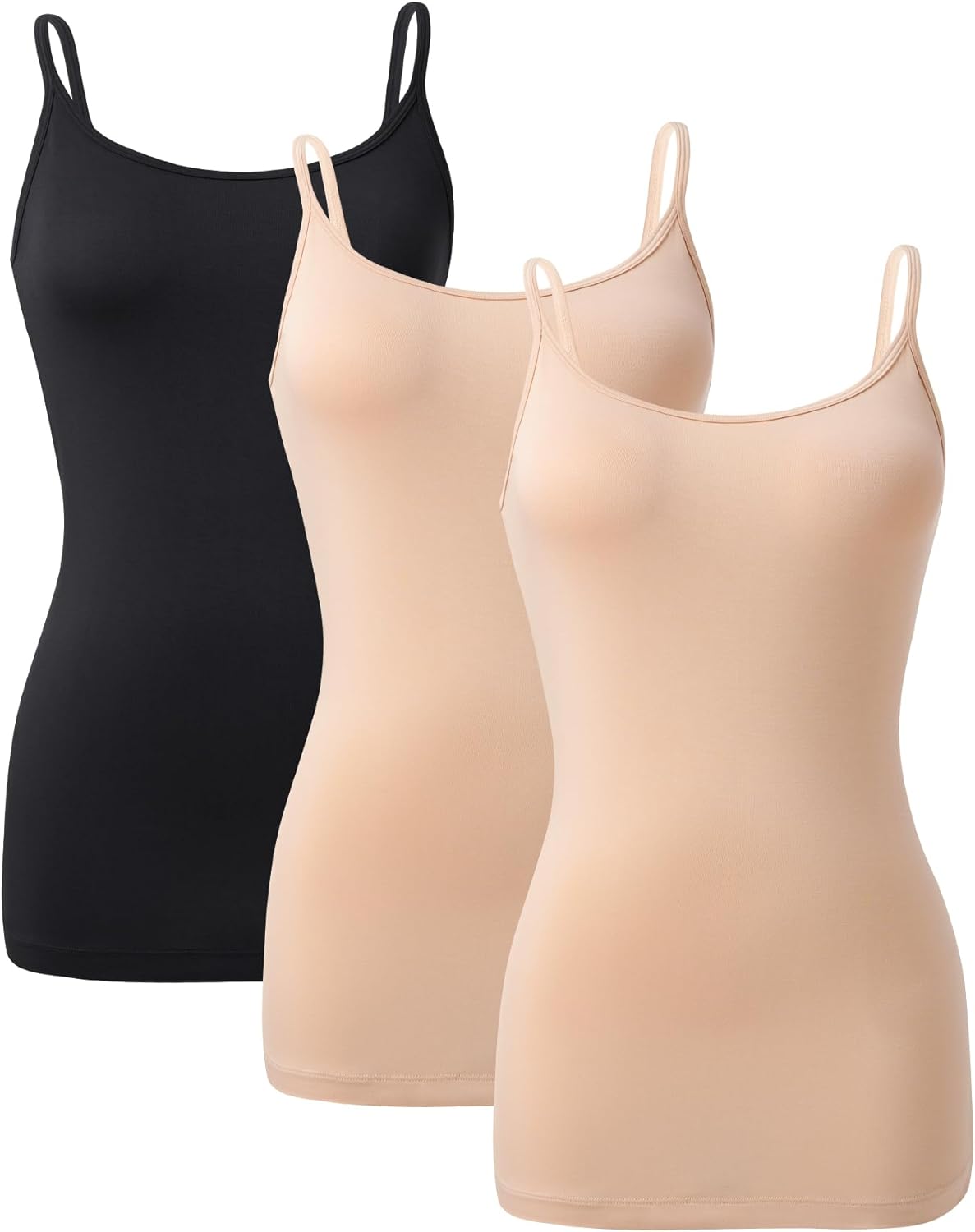 Bamboo Rayon Camisole Tops for Women - Soft & Breathable 3 Pack
