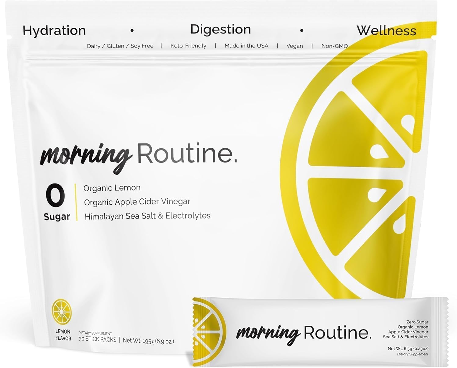 ROUTINE Morning Daily Hydration Electrolyte Drink Mix Packets