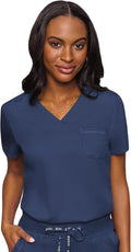 Med Couture V-Neck Scrub Top MC7448 - Modern Fit, Stretch Shoulders