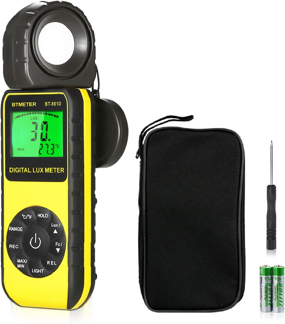 BTMETER BT-881D Digital Illuminance Light Meter for Accurate Readings