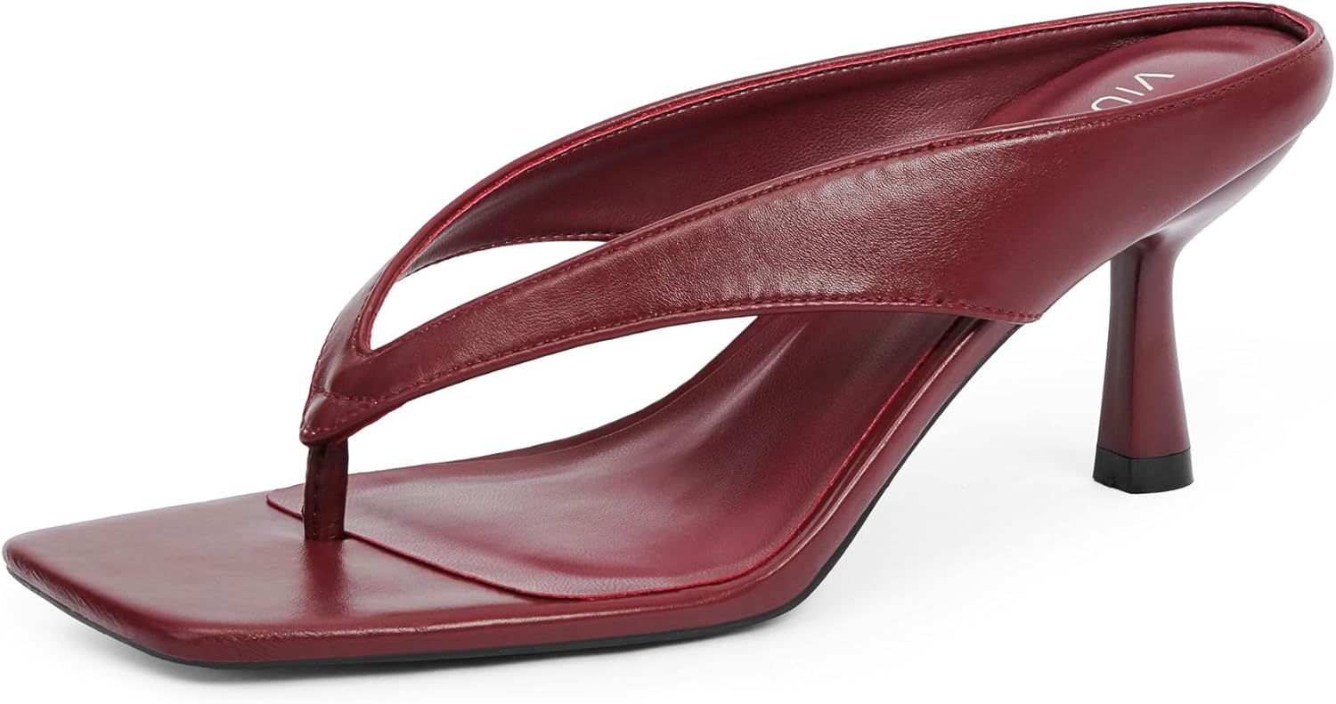 Womens Kitten Heels Flip Flops for Summer Fashion Parties