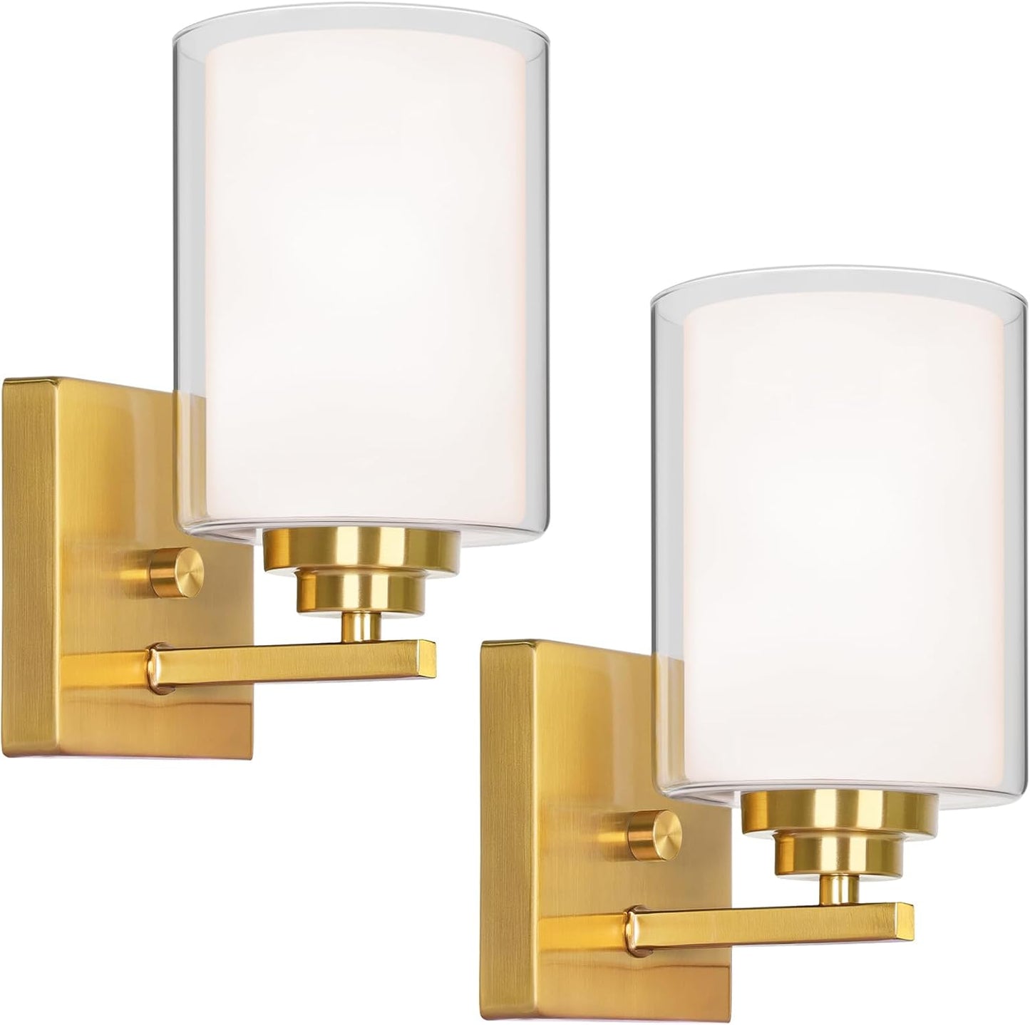 Set of 2 Modern Wall Sconces for Stylish Bathroom Lighting