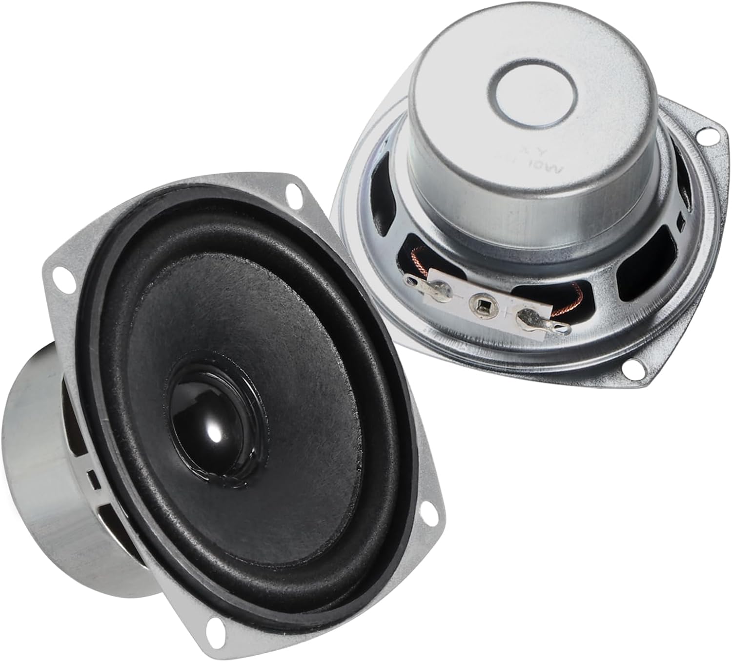 DWEII 2PACK Full Range 8 Ohm Stereo Speaker Set for DIY Boom Box & Satellites