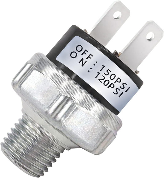 mankk 12V/24V Air Pressure Switch - 120-150 PSI - Enhanced Air Horn & Compressor Performance
