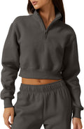 Trendy QINSEN Women's Half Zip Sweatshirt for Chic Comfort