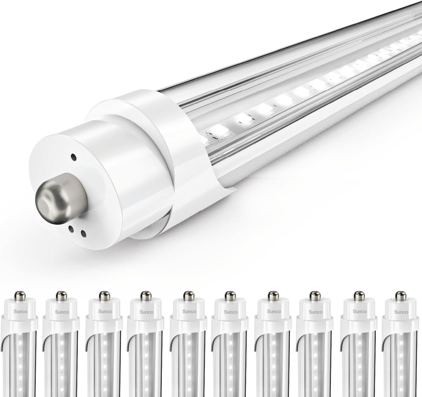Brighten Your Space with 10 Pack T8 LED Bulbs 8 Foot Tubes
